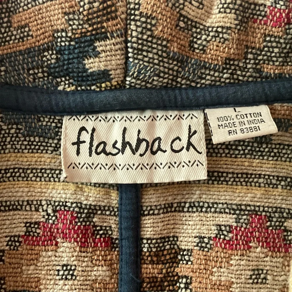 Flashback Women’s SZ L Blazer Southwestern design 100% cotton